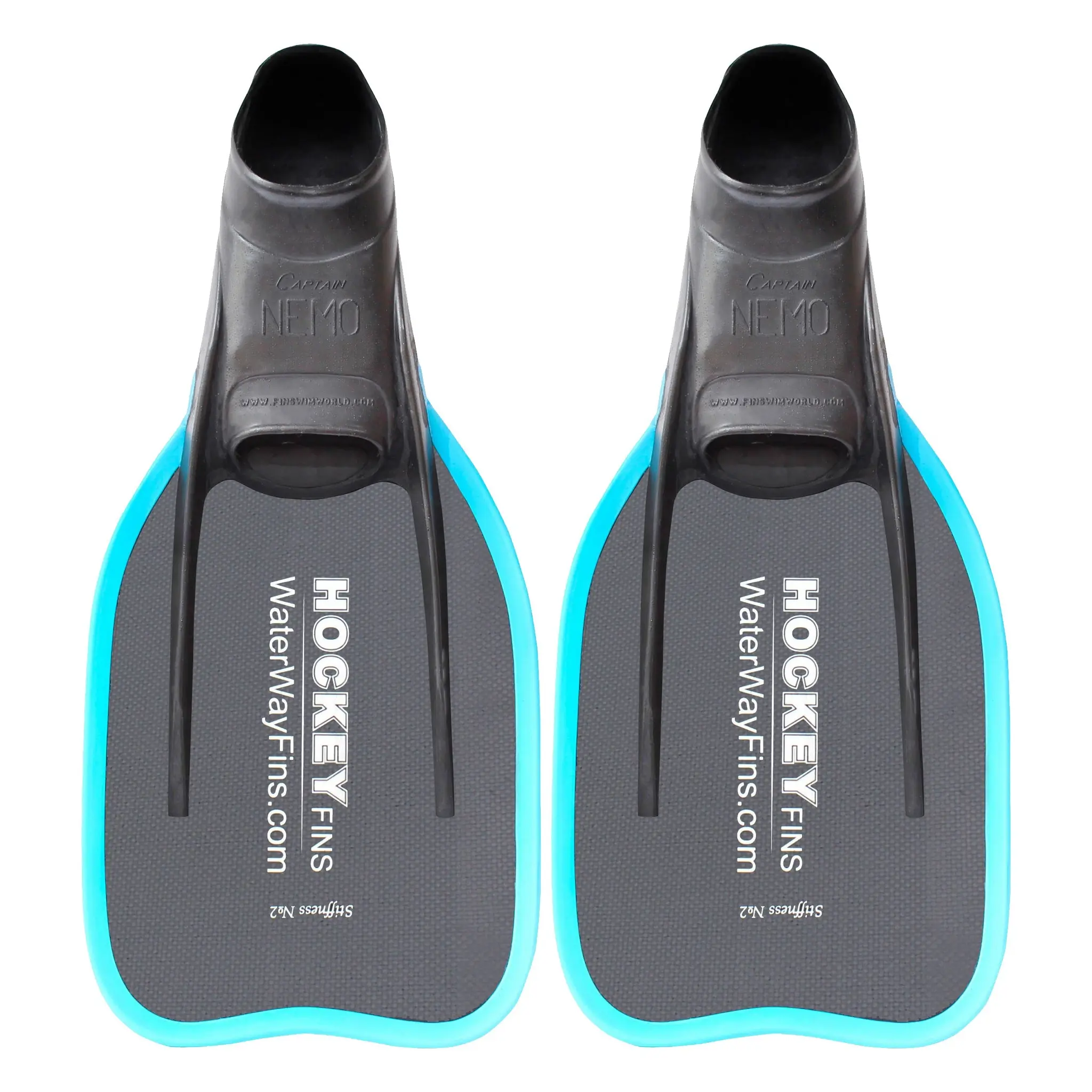 WaterWay Hockey Carbon Nemo Fins with premium composite carbon fiber blades for professional underwater hockey